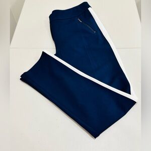 J. McLaughlin Women’s Larkin Navy Side Striped Sporty Pull On Pants Size 10
